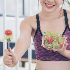 Nutritious diet with vegetables supports optimal healing and strength during knee replacement recovery process